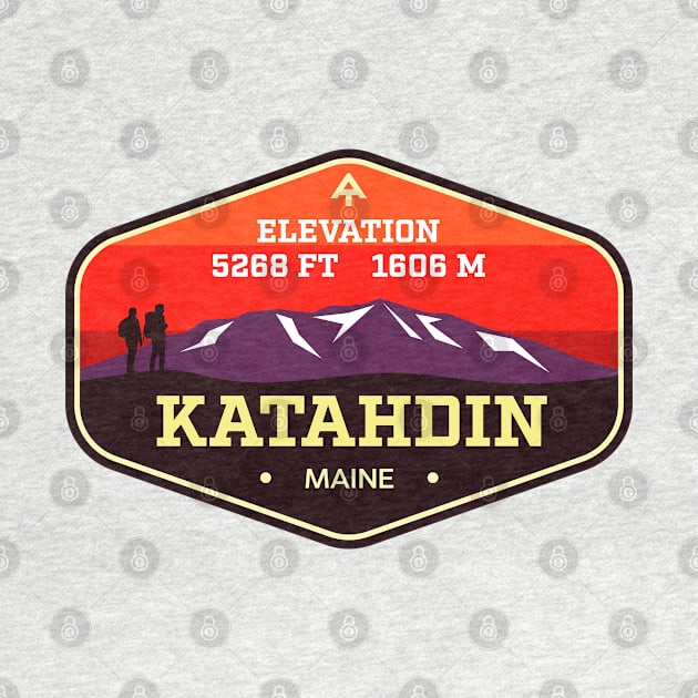 Mount Katahdin - Maine - Appalachian Trail Mountain Climbing Badge by TGKelly